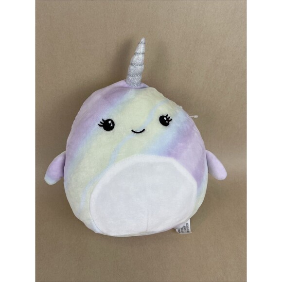 Squishmallow Marianovella Plush Narwhal Pastel Rainbow Stuffed Toy 12”‎ Kellytoy - Picture 1 of 8